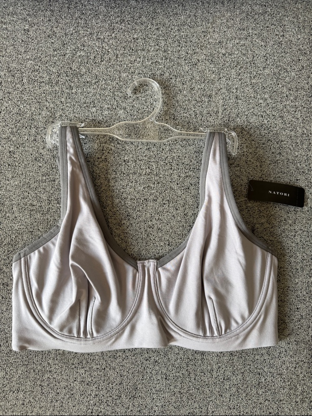 Natori Sport Soft-Cup Bra in Silver/Gray